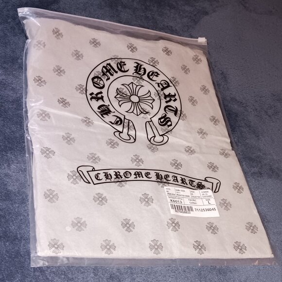 CHROME HEARTS Black CLASSIC Horseshoe Crew Neck Short Sleeve T-Shirt LARGE (NEW) - Picture 7 of 7